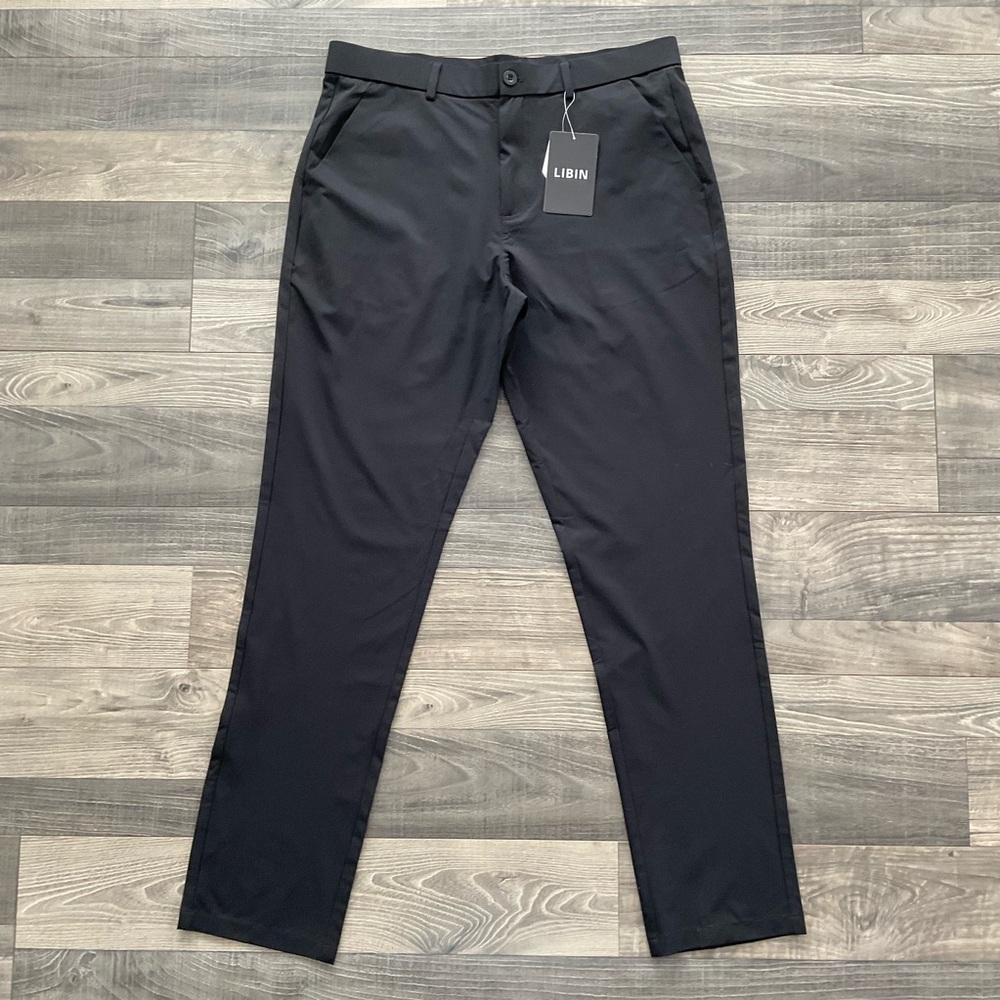 34x32 NWT Libin Golf Pants Men’s Black Waterproof UPF 50+ Performance Stretch